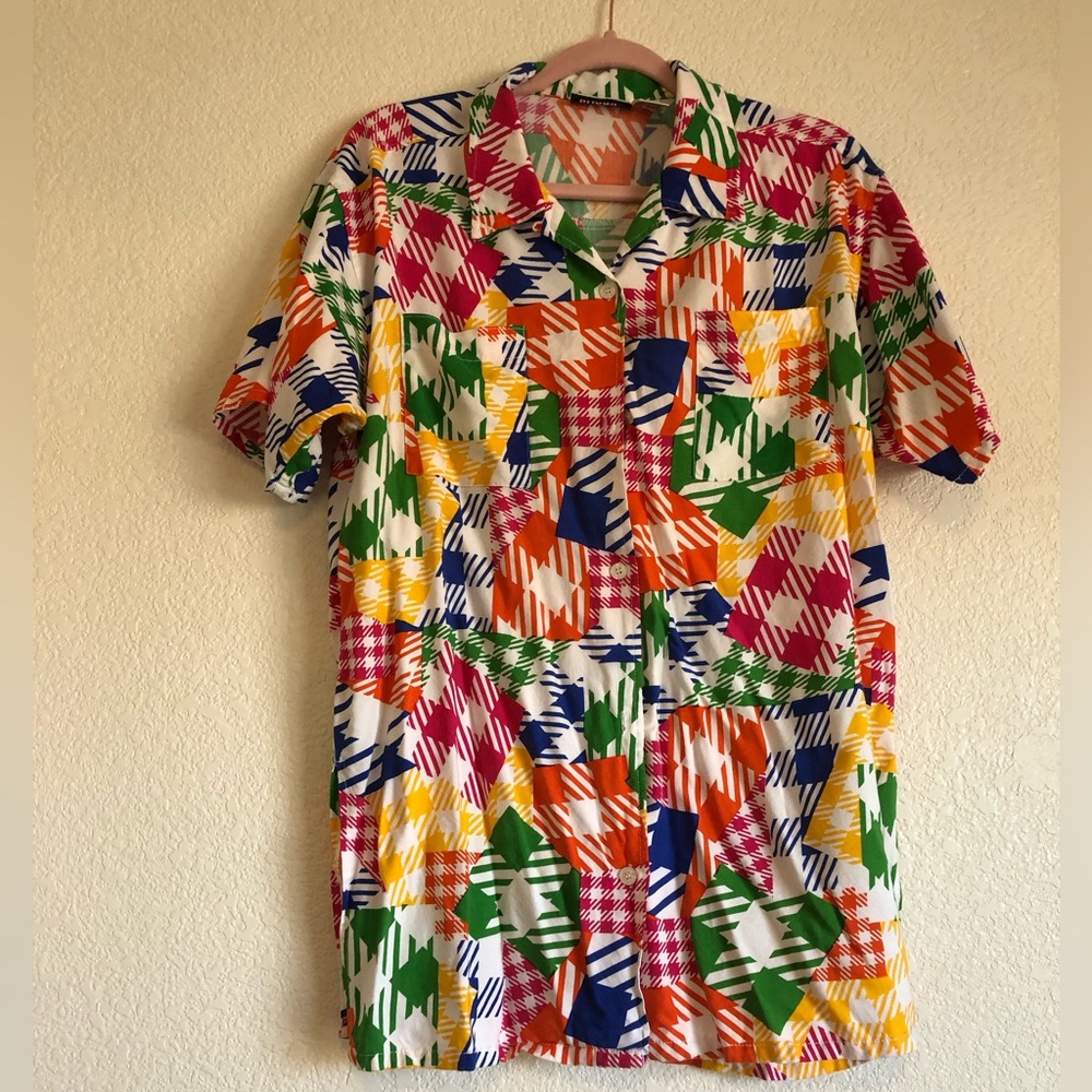 Vintage Gitano color block button up